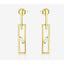 925 Sterling Silver Drop Earrings-Gold Color
