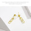 925 Sterling Silver Drop Earrings-Gold Color