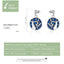925 Sterling Silver Blue Enamel Earrings